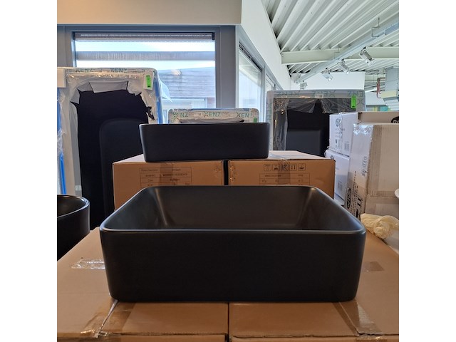 4x waskom best design, roveto, mat zwart - afbeelding 1 van  6