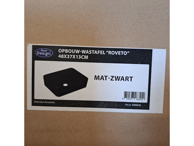 4x waskom best design, roveto, mat zwart - afbeelding 6 van  6