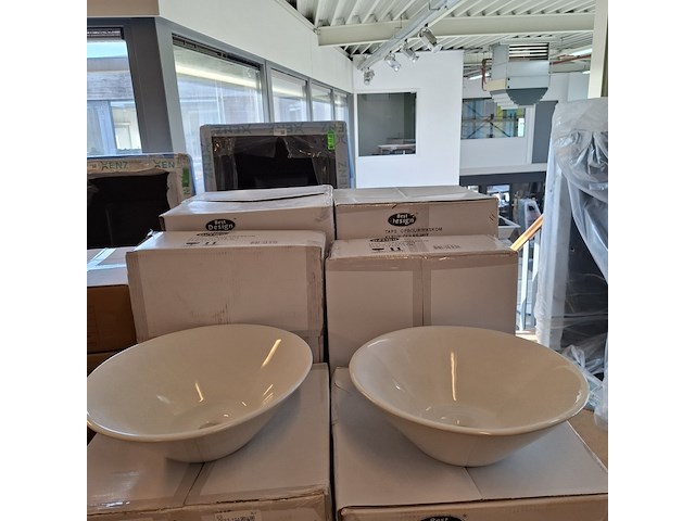 4x waskom best design, taps, glans wit - afbeelding 2 van  6