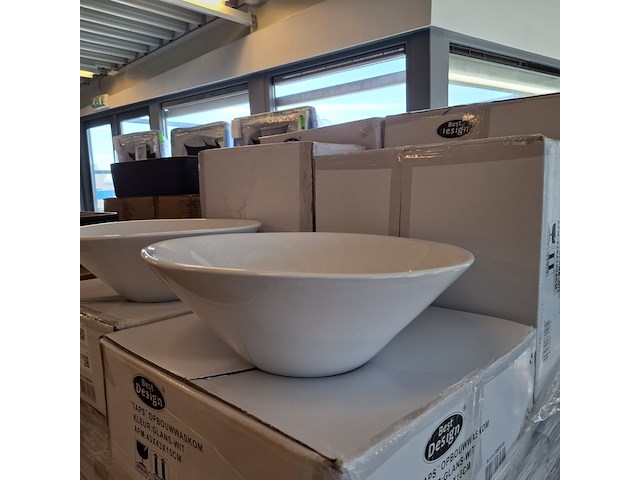 4x waskom best design, taps, glans wit - afbeelding 3 van  6