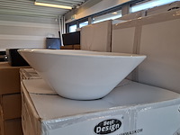 4x waskom best design, taps, glans wit - afbeelding 5 van  6