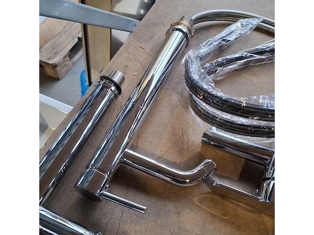 4x waskomkraan, 3x chroom - 1x mat zwart - afbeelding 6 van  11