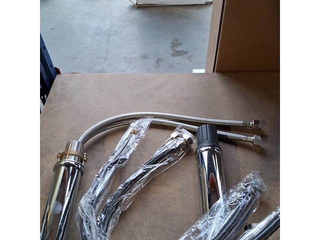 4x waskomkraan, 3x chroom - 1x mat zwart - afbeelding 8 van  11