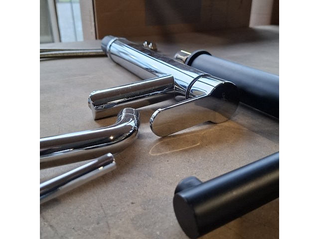 4x waskomkraan, 3x chroom - 1x mat zwart - afbeelding 10 van  11