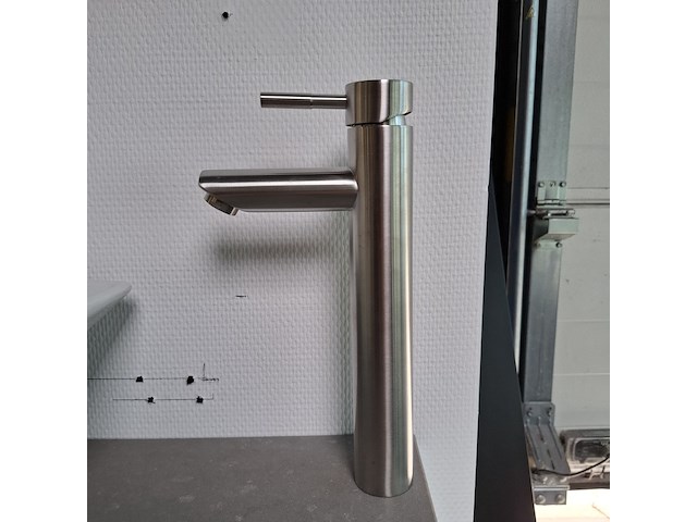 4x waskomkraan, hoog model, rvs geborsteld - afbeelding 1 van  5