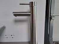 4x waskomkraan, hoog model, rvs geborsteld - afbeelding 1 van  5