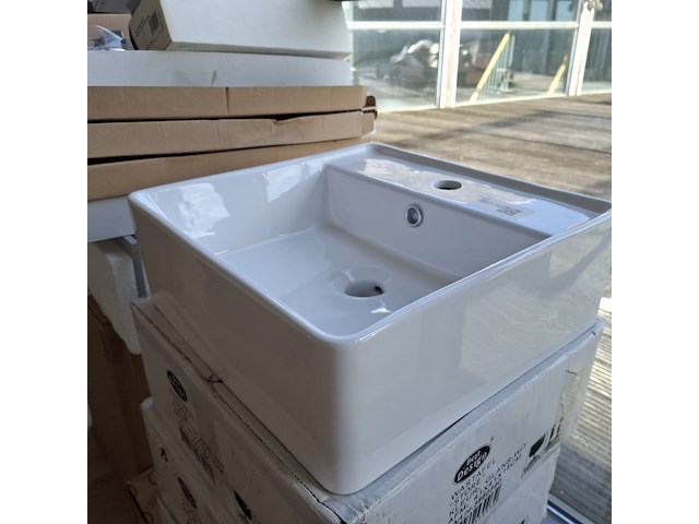 4x wastafel best design, store, glans wit - afbeelding 5 van  7