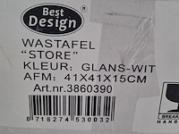 4x wastafel best design, store, glans wit - afbeelding 7 van  7
