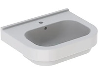 4x wastafel, geberit, basic 300, wit - afbeelding 1 van  5