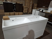 4x wastafel kwadra 1200, marmite, wit - afbeelding 1 van  6