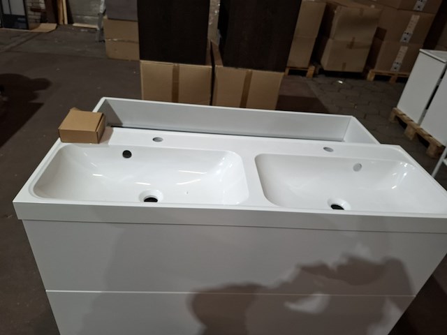 4x wastafel kwadra 1200, marmite, wit - afbeelding 2 van  6