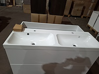 4x wastafel kwadra 1200, marmite, wit - afbeelding 2 van  6