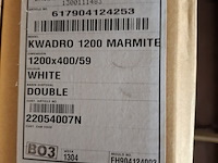 4x wastafel kwadra 1200, marmite, wit - afbeelding 6 van  6