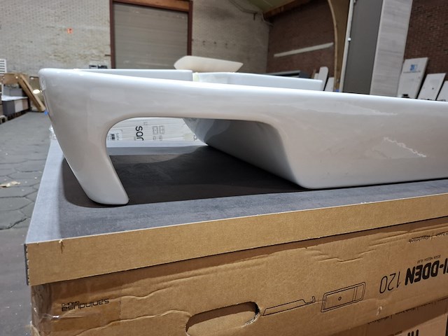 4x wastafel sanindusa, hi-dden 120, wit - afbeelding 4 van  9