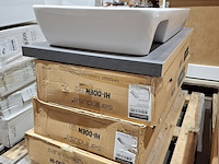 4x wastafel sanindusa, hi-dden 120, wit - afbeelding 9 van  9