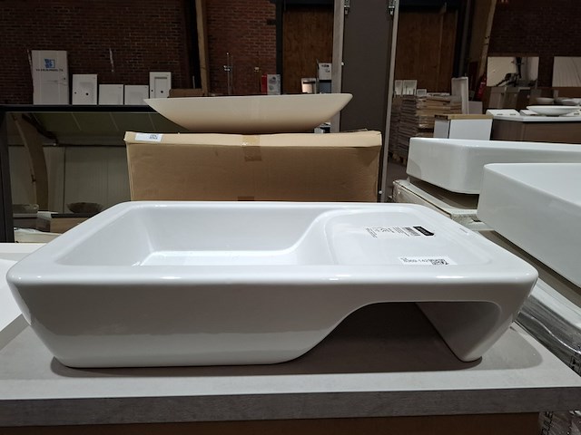 4x wastafel sanindusa, hi-dden 66, glans wit - afbeelding 1 van  8