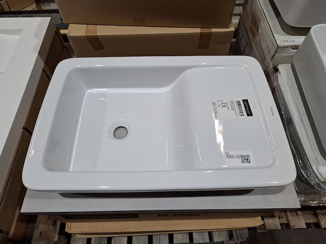 4x wastafel sanindusa, hi-dden 66, glans wit - afbeelding 4 van  8