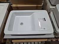 4x wastafel sanindusa, hi-dden 66, glans wit - afbeelding 4 van  8