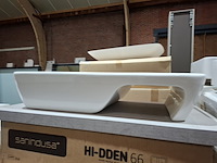 4x wastafel sanindusa, hi-dden 66, glans wit - afbeelding 5 van  8