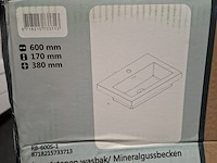 4x wastafel, vincent, glans wit - afbeelding 7 van  7