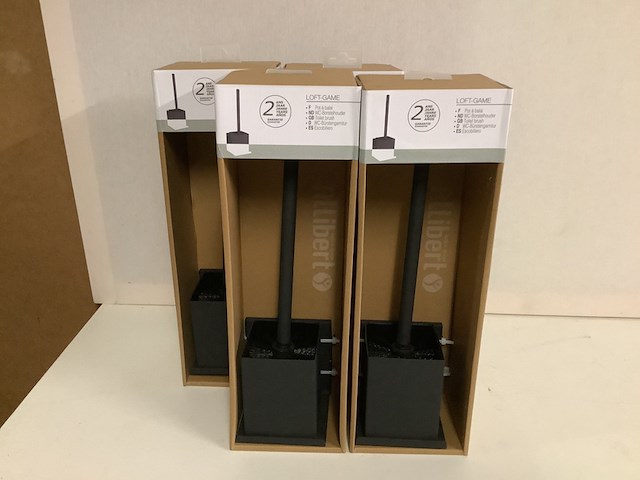 4x wc- borstelhouder, loft-game 828994, zwart - afbeelding 2 van  4