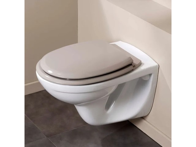 4x wc-zitting , allibert, atlas, licht taupe - afbeelding 3 van  6