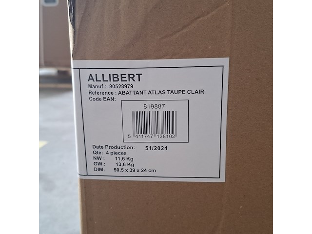 4x wc-zitting , allibert, atlas, licht taupe - afbeelding 5 van  6