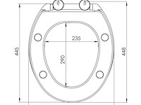 4x wc-zitting , allibert, kaleo, wit - afbeelding 4 van  6