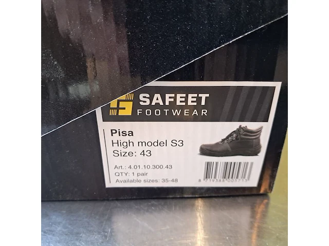 4x werkschoenen, diverse maten, safeet, pisa highmodel s3 - afbeelding 6 van  9