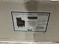 4x wicker eethoek buitenstoelen, allibert, trenton, cappuccino