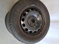 4x winterband met metalen velgen komen van een vw golf 5, vredestein, snowtrac 3 - afbeelding 10 van  16