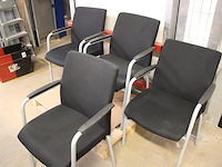 4x zwarte vergaderstoel - afbeelding 2 van  7