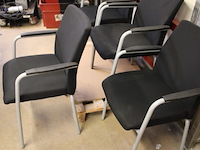4x zwarte vergaderstoel - afbeelding 3 van  7