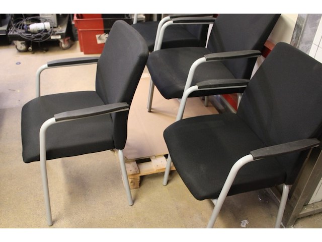 4x zwarte vergaderstoel - afbeelding 6 van  7