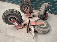 4x zwenkwiel met luchtband - afbeelding 1 van  5