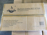 5- delige ovenset el fuego, ay04661, zwart - afbeelding 3 van  4
