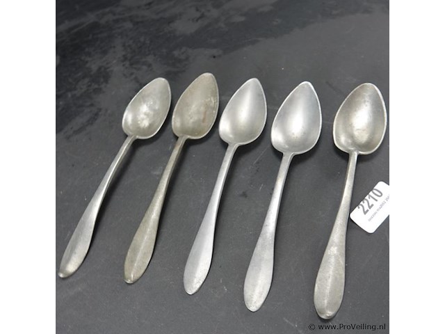 5 antieke lepels - afbeelding 2 van  5
