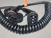 5 autolaadkabels / koppelkabels spiraal type 2. 6m 3x6 mm2. - afbeelding 2 van  2