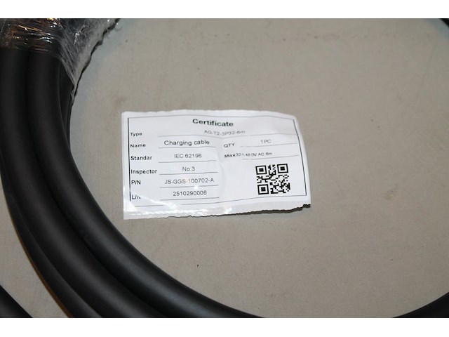 5 autolaadkabels / koppelkabels type 2. 6m 5x6 mm2. - afbeelding 2 van  2