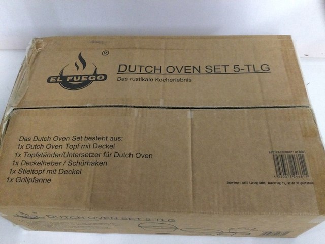 5-delige dutch ovenset, el fuego, ay4661, zwart - afbeelding 3 van  3