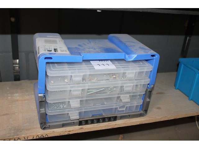 5-delige organiser met bevestigingsmaterialen. - afbeelding 1 van  4