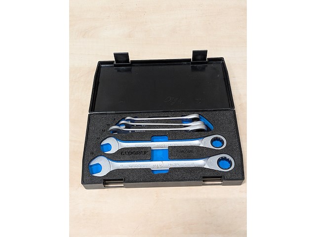 5-delige ringratel- / steeksleutelset, gedore, 7 r-005 - afbeelding 1 van  9