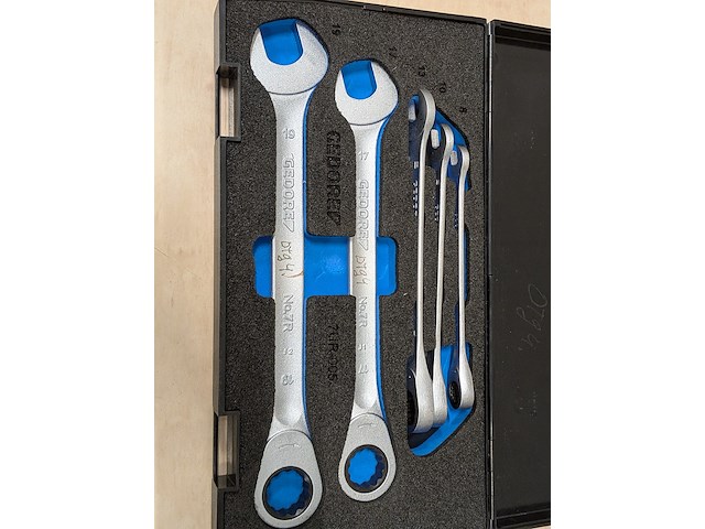 5-delige ringratel- / steeksleutelset, gedore, 7 r-005 - afbeelding 2 van  9