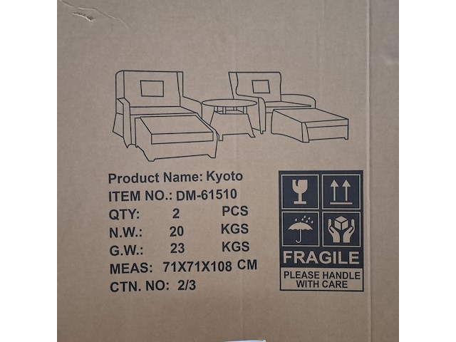 5-delige tuinmeubelset, furniqs, kyoto - afbeelding 16 van  24