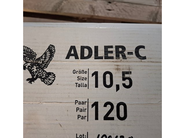5 doos a 120 paar werkhandschoenen, maat 10,5 asatex, adler-c - afbeelding 4 van  4