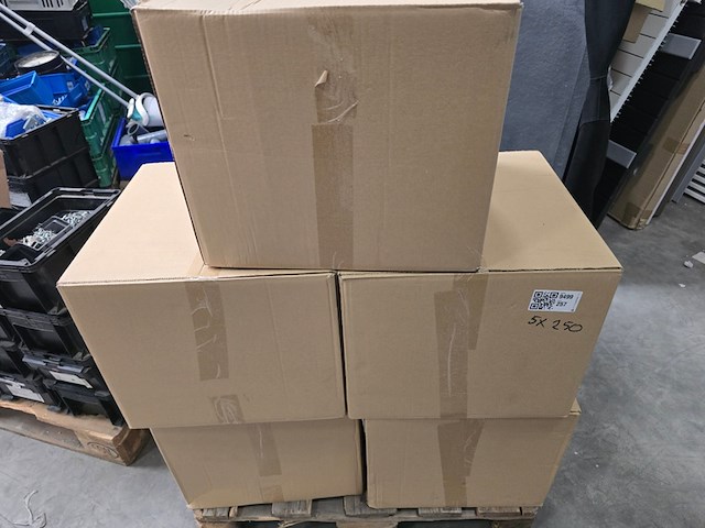5 dozen x 250 papierentas uni blanco, bruin - afbeelding 1 van  5