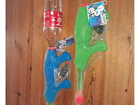 5 ex. groot waterpistool 39 cm met pet fles als reservoir (doos q) - afbeelding 1 van  3