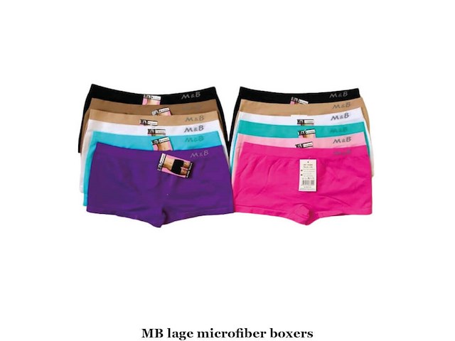 5 ex. mb lage microfiber dames boxers huid/wit maat s/m (doos o) - afbeelding 3 van  3