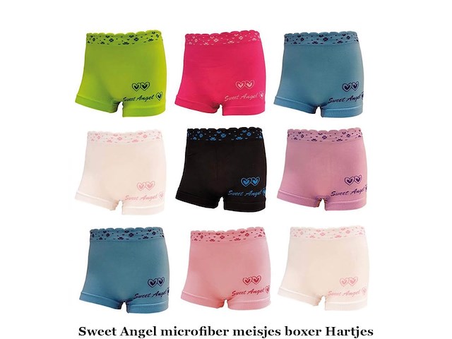 5 ex. sweet angel meisjes boxers wit maat 92/104 (doos o) - afbeelding 3 van  3