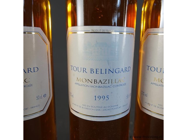 5 flessen tour bélingard monbazillac 1995 - afbeelding 3 van  5